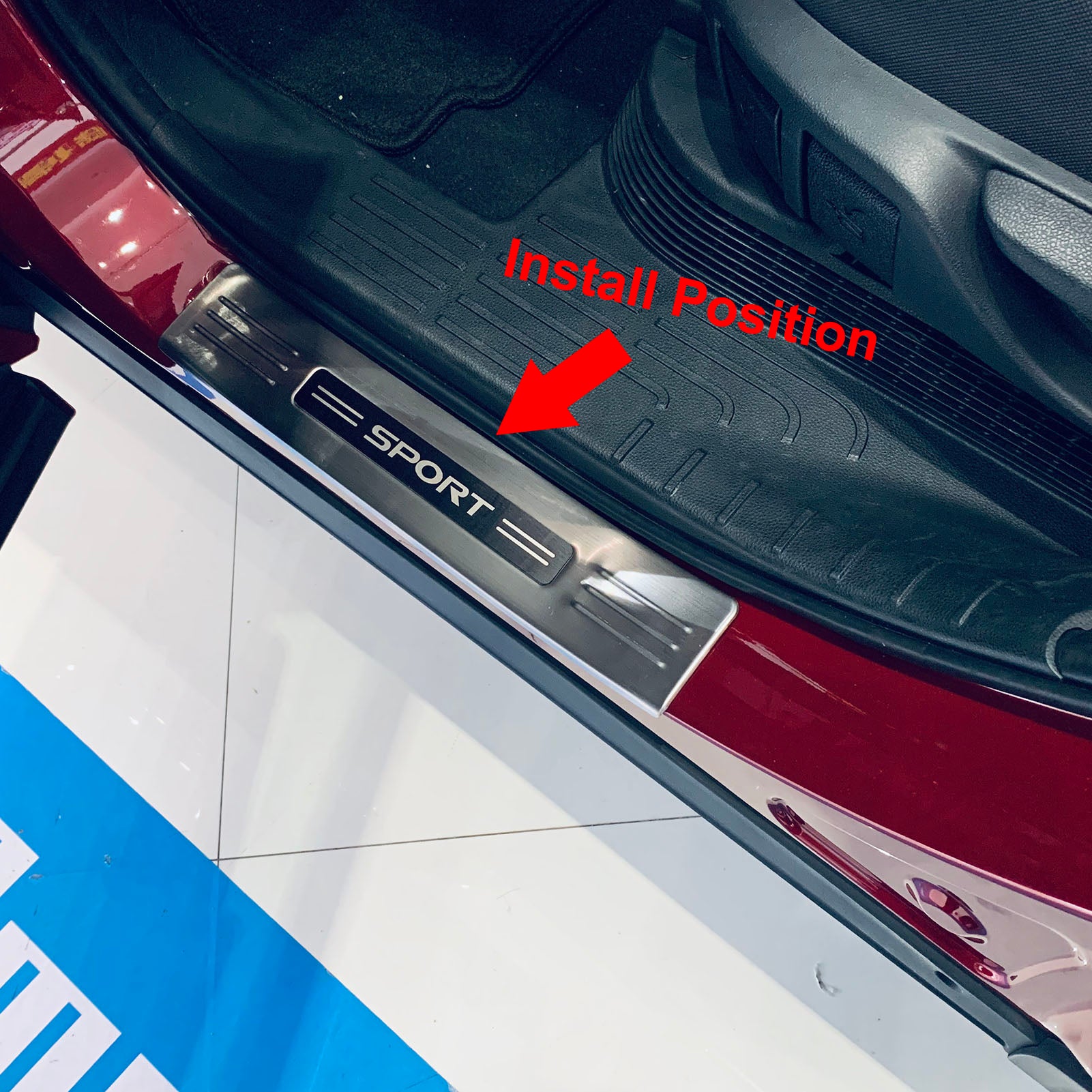 Fit for Toyota New Highlander 2020 2021 2022 Outside Door Sill Scuff Plate Guard Cover Trim Sport Style Stainless Steel